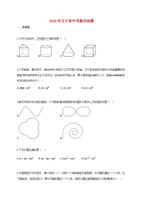 2025年辽宁省中考数学试题【附答案】
