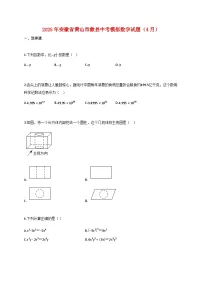 2025年安徽省黄山市歙县中考模拟数学试题(4月)含答案
