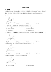北京课改版七年级上册角平分线课堂检测