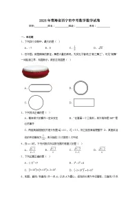 2025年青海省西宁市中考数学试卷（附答案解析）