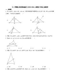 初中数学人教版（2024）八年级上册（2024）15.3 等腰三角形随堂练习题