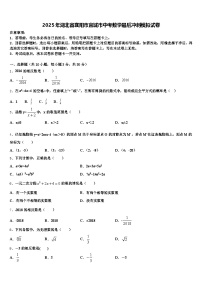 2025年湖北省襄阳市宜城市中考数学最后冲刺模拟试卷含解析