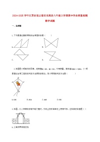 2024_2025学年江苏省连云港市东海县八年级上学期期中学业质量检测数学检测试卷（含答案）