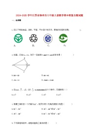 2024_2025学年江苏省徐州市八年级上学期数学期中质量自测试卷（含答案）
