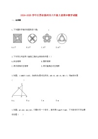 2024_2025学年江苏省扬州市八年级上学期期中数学检测试卷（含答案）