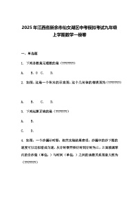 2025年江西省新余市仙女湖区中考模拟考试九年级上学期数学一模卷（含答案解析）