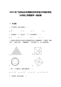 2025年广东省汕头市潮南区初中学业水平模拟考试九年级上学期数学一模试卷（含答案解析）