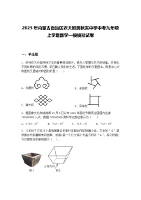2025年内蒙古自治区农大附属秋实中学中考九年级上学期数学一模模拟试卷（含答案解析）