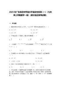 2025年广东省初中学业水平适应性检测（一）（九年级上学期数学一模）（部分地区联考试卷）（含答案解析）
