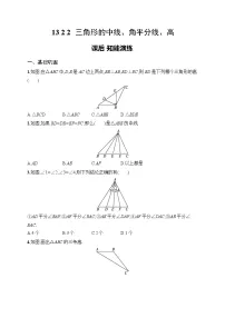 初中数学人教版（2024）八年级上册（2024）13.2.2 三角形的中线、角平分线、高精练
