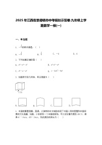 2025年江西省景德镇市中考模拟示范卷.九年级上学期数学一模(一)（含答案解析）