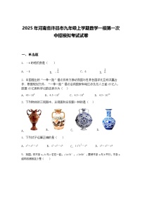 2025年河南省许昌市九年级上学期数学一模第一次中招模拟考试试卷（含答案解析）