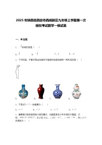 2025年陕西省西安市西咸新区九年级上学期第一次模拟考试数学一模试题（含答案解析）