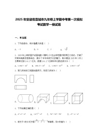 2025年安徽省宣城市九年级上学期中考第一次模拟考试数学一模试题（含答案解析）