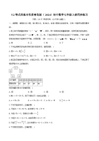 青岛版（2024）七年级上册（2024）等式的基本性质优秀课后作业题
