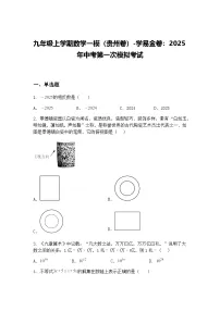 九年级上学期数学一模（贵州卷）2025年中考第一次模拟考试（含答案解析）