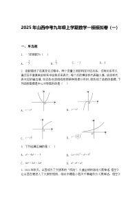 2025年山西中考九年级上学期数学一模模拟卷（一）（含答案解析）