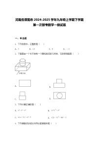 河南省濮阳市2024-2025学年九年级上学期下学期第一次联考数学一模试题（含答案解析）