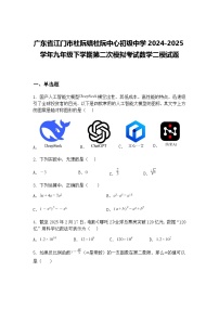 广东省江门市杜阮镇杜阮中心初级中学2024-2025学年九年级下学期第二次模拟考试数学二模试题（含答案解析）