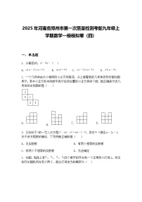 2025年河南省郑州市第一次质量检测考前九年级上学期数学一模模拟卷（四）（含答案解析）