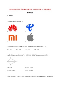 2024_2025学年江苏省徐州市新沂市八年级上册（11月）期中考试数学试题【附答案】
