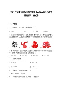 2025年湖南省长沙市雨花区雅境中学中考九年级下学期数学二模试卷（含答案解析）