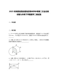 2025年陕西省西安爱知初级中学中考第二次全仿真训练九年级下学期数学二模试题（含答案解析）