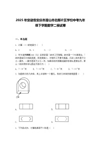 2025年安徽省安庆市潜山市北部片区学校中考九年级下学期数学二模试卷（含答案解析）