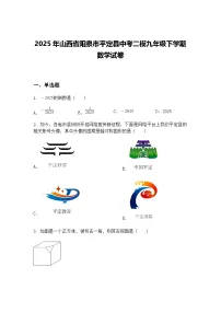 2025年山西省阳泉市平定县中考二模九年级下学期数学试卷（含答案解析）