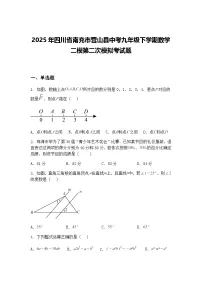 2025年四川省南充市营山县中考九年级下学期数学二模第二次模拟考试题（含答案解析）