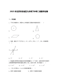 2025年北京市东城区九年级下中考二模数学试卷（含答案解析）