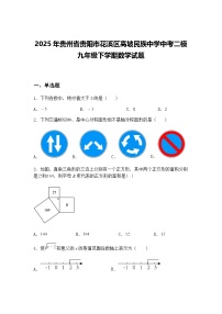 2025年贵州省贵阳市花溪区高坡民族中学中考二模九年级下学期数学试题（含答案解析）