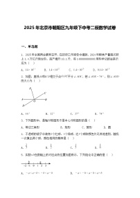 2025年北京市朝阳区九年级下中考二模数学试卷（含答案解析）
