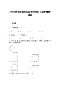 2025年广东省肇庆市四会市九年级下二模联考数学试题（含答案解析）