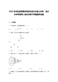 2025年河北省邯郸市武安市活水乡庙上中学、活水乡中学联考二模九年级下学期数学试题（含答案解析）