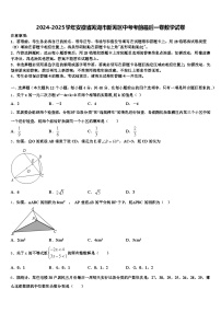 2024-2025学年安徽省芜湖市新芜区中考考前最后一卷数学试卷含解析