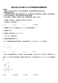 黑龙江省大庆市大同区2025年中考数学最后冲刺模拟试卷含解析
