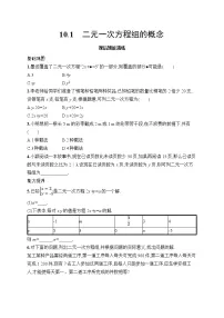 人教版（2024）七年级下册（2024）二元一次方程组的概念课后复习题