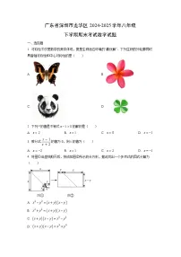 广东省深圳市龙华区2024-2025学年八年级下学期期末考试数学试卷（学生版）