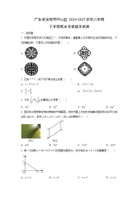 广东省深圳市坪山区2024-2025学年八年级下学期期末考试数学试卷（学生版）