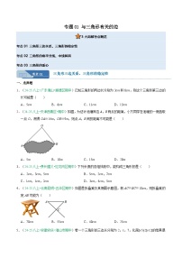 专题01 与三角形有关的边 3大高频考点（期中真题汇编）八年级数学上学期人教版。