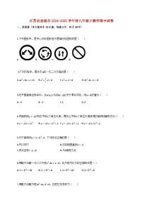 江苏省盐城市2024_2025学年度九年级上数学期中试卷【附答案】