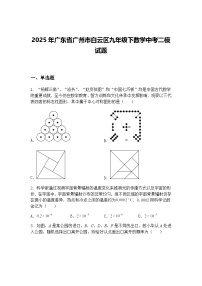 2025年广东省广州市白云区九年级下数学中考二模试题（含答案解析）