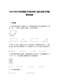 2025年辽宁省沈阳市于洪区中考二模九年级下学期数学试题（含答案解析）