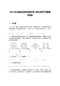 2025年山西省吕梁市岚县中考二模九年级下学期数学试题（含答案解析）