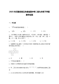 2025年河南省商丘市虞城县中考二模九年级下学期数学试题（含答案解析）