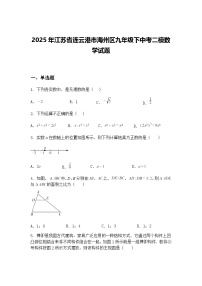 2025年江苏省连云港市海州区九年级下中考二模数学试题（含答案解析）