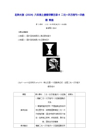 初中数学北师大版（2024）八年级上册（2024）4 二元一次方程与一次函数教案