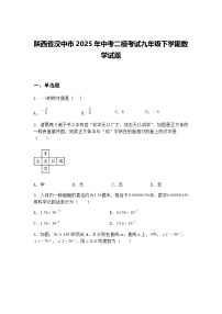 陕西省汉中市2025年中考二模考试九年级下学期数学试题（含答案解析）
