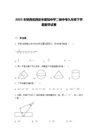 2025年陕西省西安市爱知中学二模中考九年级下学期数学试卷（含答案解析）